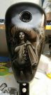 christian poncet, aérographe, moto, peinture, personnalisée, custom, harley, bobber, chopper, décoration, motard,vmax 1700, yamaha