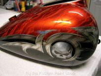 christian poncet, aérographe, moto, peinture, personnalisée, custom, harley, bobber, chopper, décoration, motard,vmax 1700, yamaha