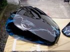 christian poncet, aérographe, moto, peinture, personnalisée, custom, harley, bobber, chopper, décoration, motard,vmax 1700, yamaha